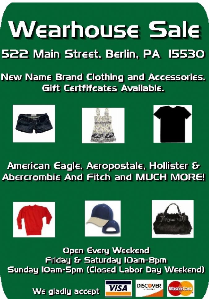 Wearhouse Sale